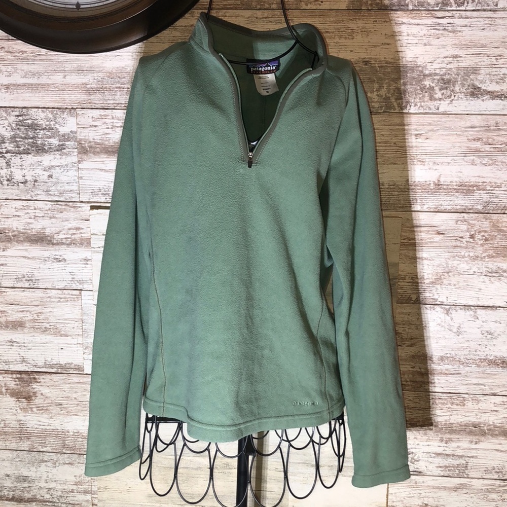 Patagonia synchilla green sweatshirt soft quarter zip size medium women’s​​​